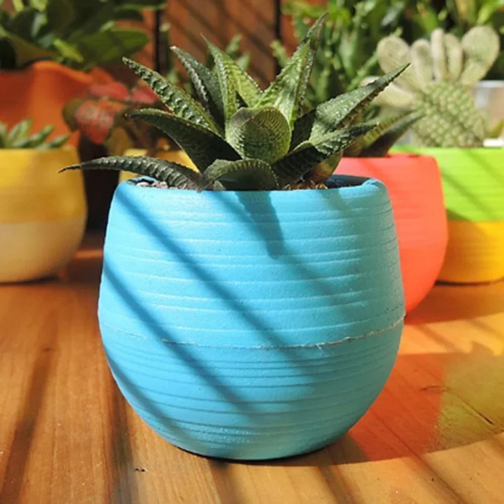 Unbreakable Blue Succulent Planter Pot